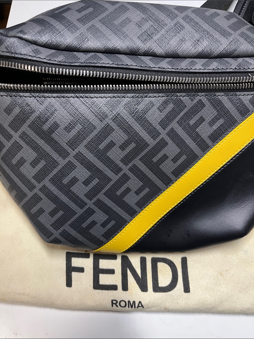 Fendi White Paper Sale Receipt with Red Stamp